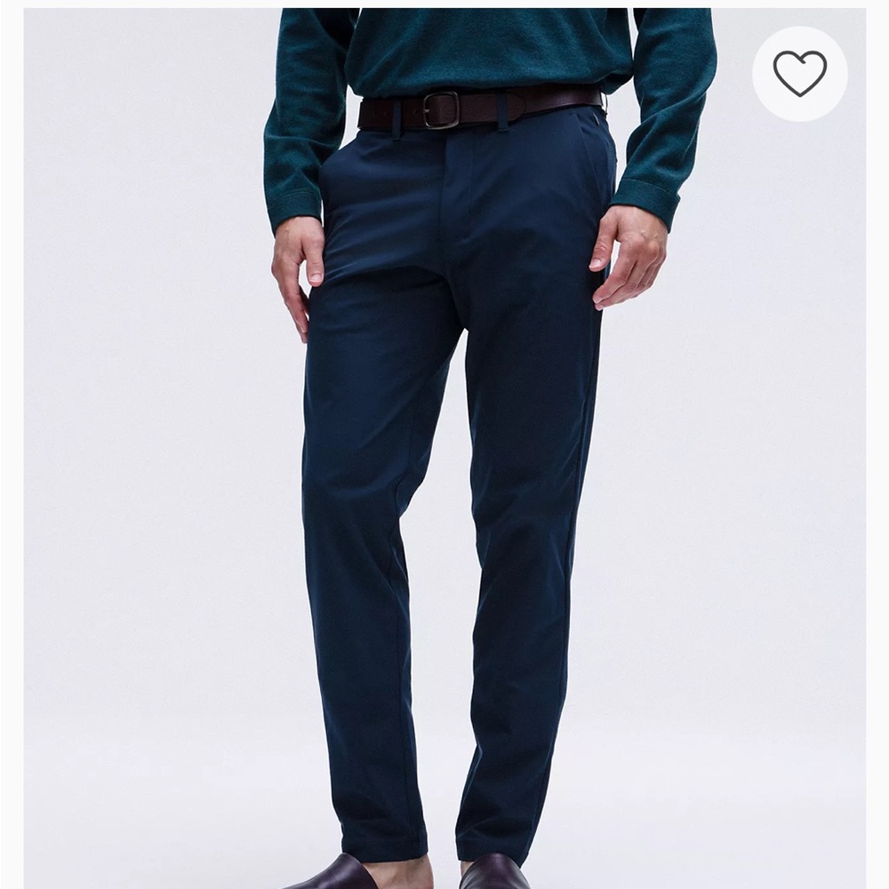 Mens Lululemon slim Commission warpstream pant 36x 28 in navy blue
